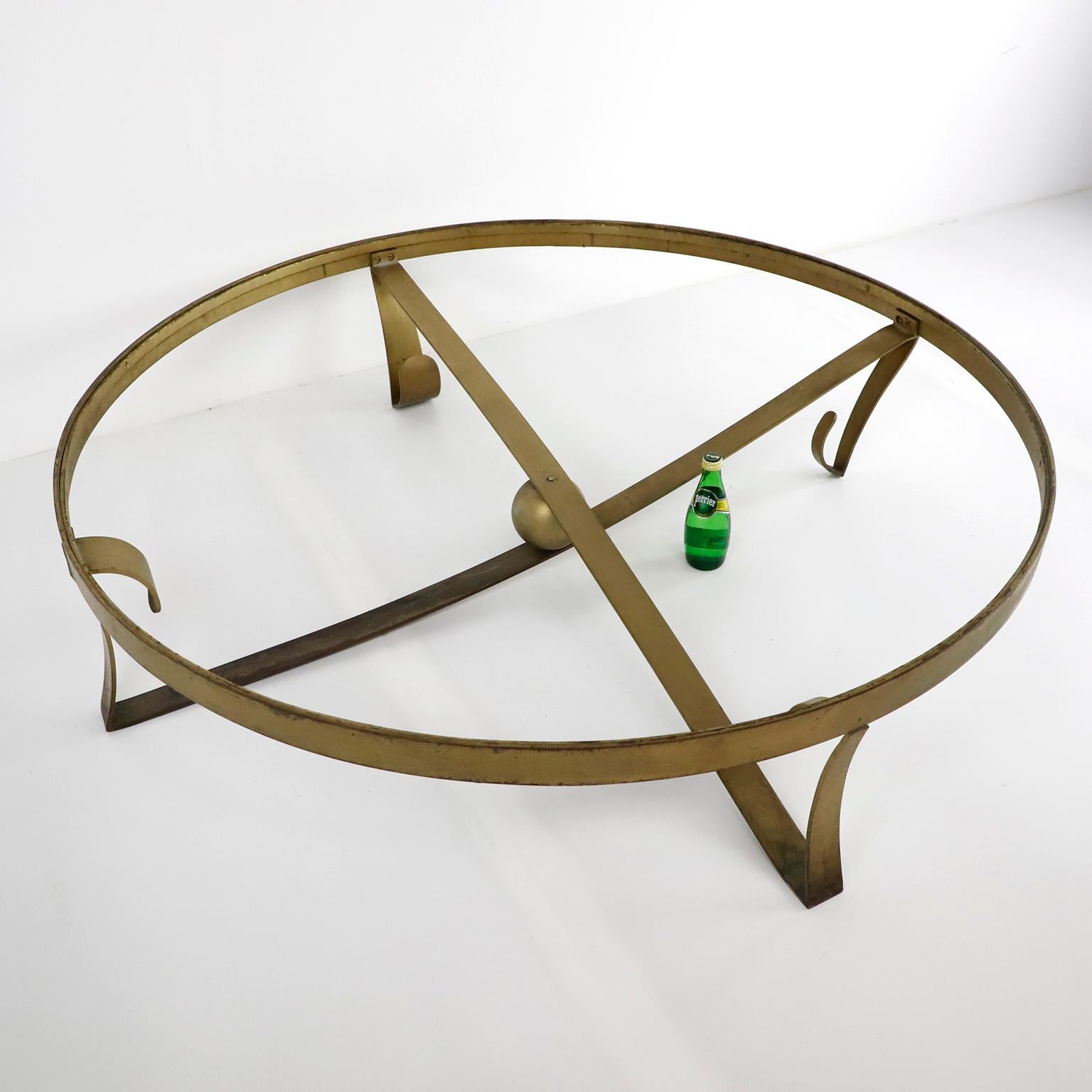 Brass Mexican Modernist Cocktail Table by Arturo Pani For Sale