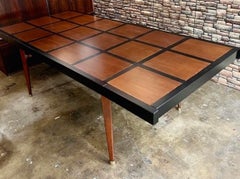 Mexican Modernist Edmond Spence Walnut Dining Table for Industria Mueblera