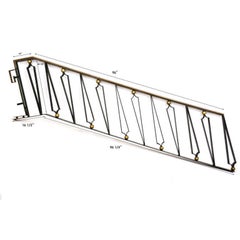 Modernist Staircase SHORT Handrail Gilded Hand Forged Iron by Arturo Pani 1950s