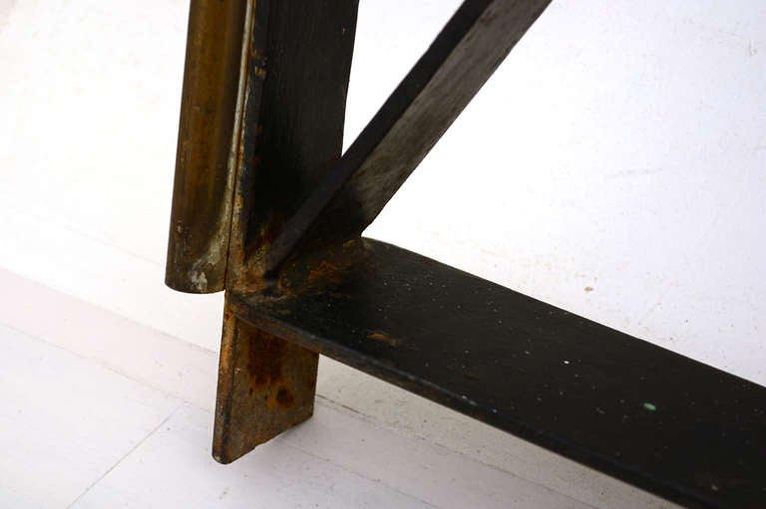 Mid-Century Modern  Modernist LONG Staircase Handrail Hand Forged Gilded Iron by Arturo Pani 1950s