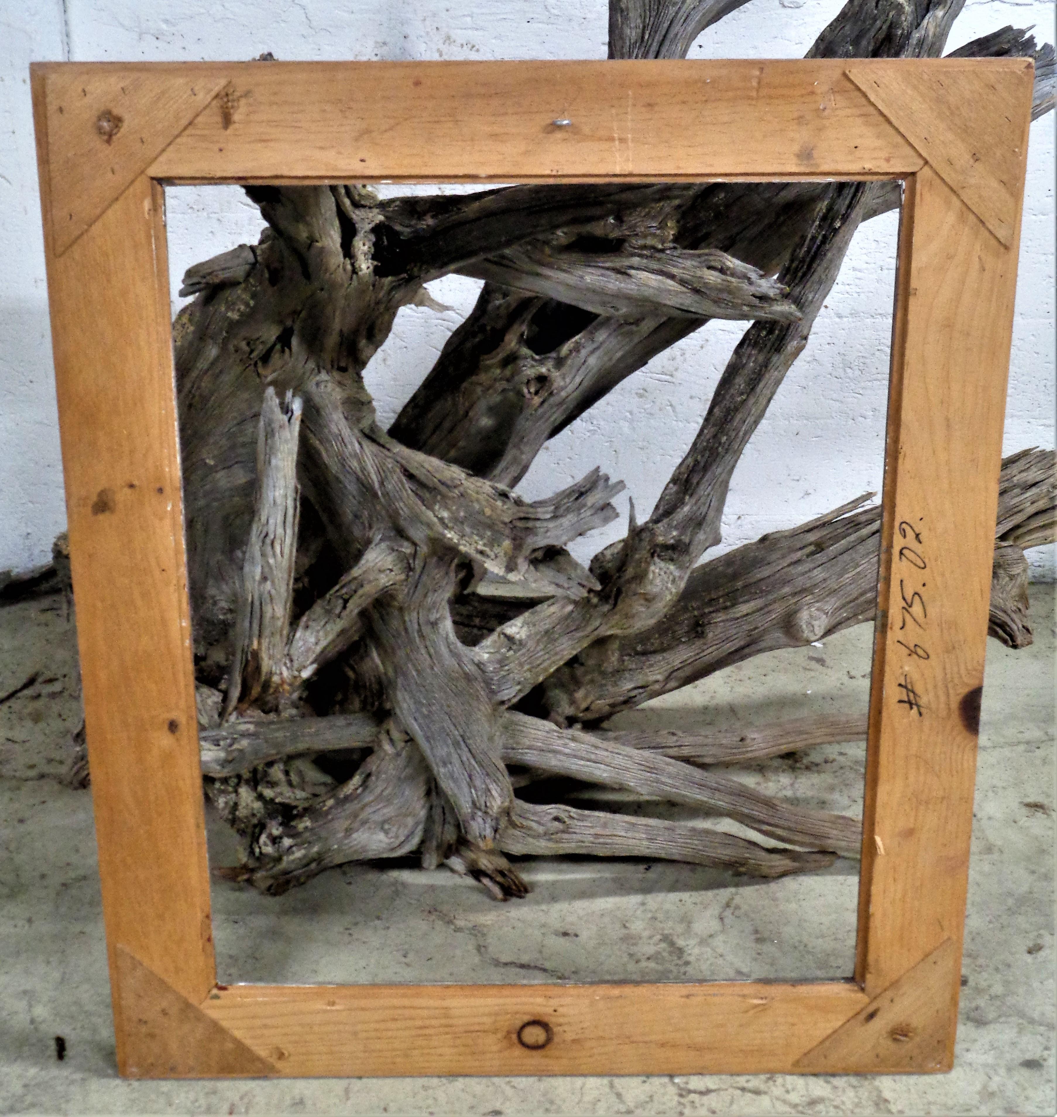 Mexican Modernist Large Carved Wood Frame, 1960's In Good Condition In Rochester, NY