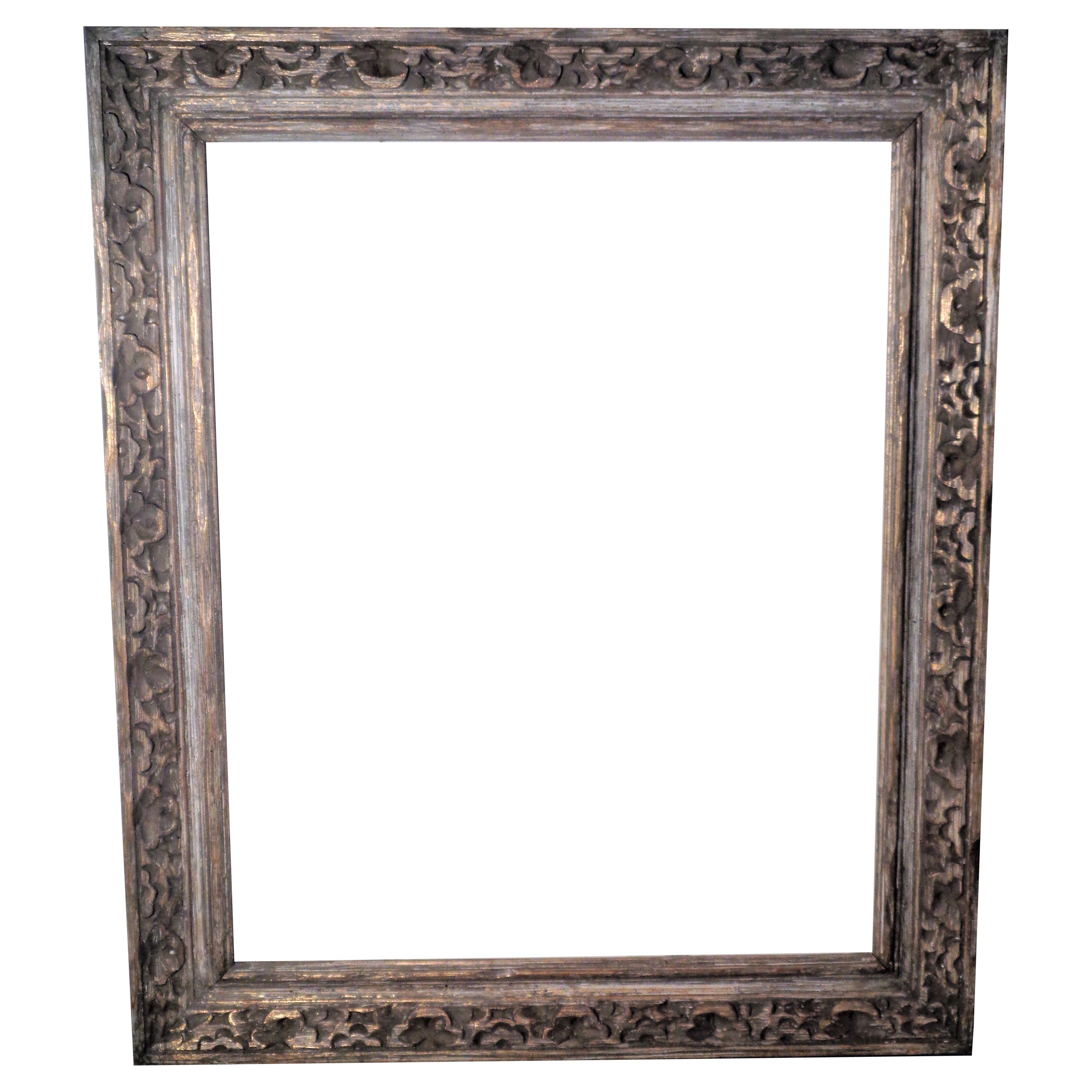 Mexican Modernist Large Carved Wood Frame, 1960
s