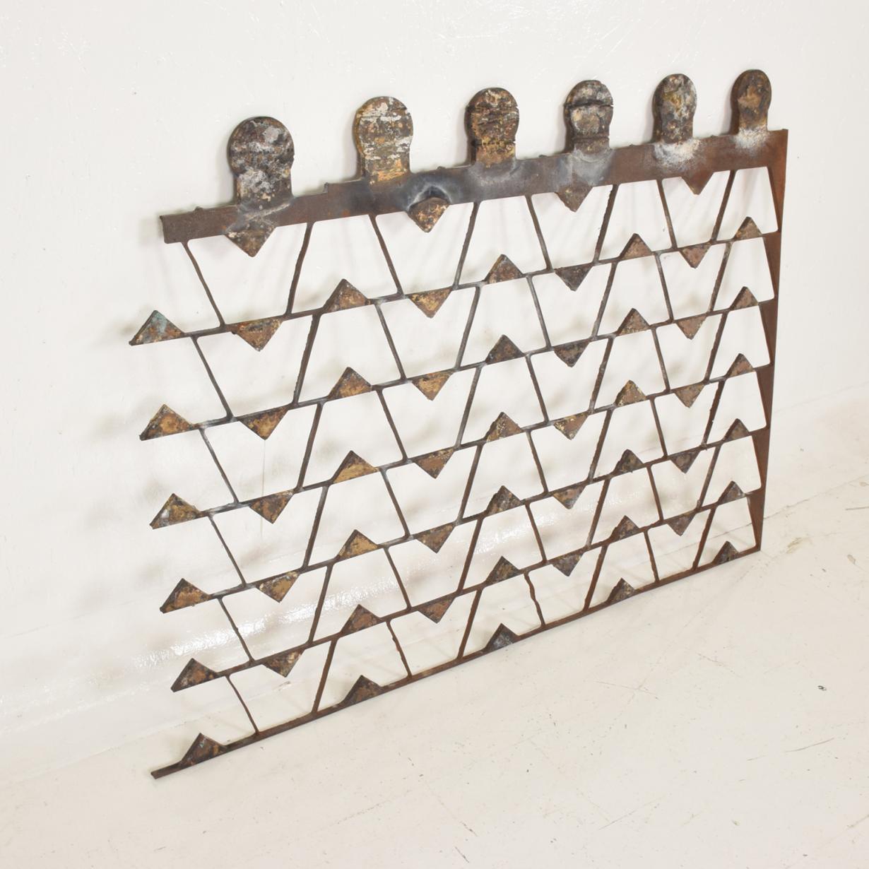 Late 20th Century Mexican Modernist Metal Art Room Divider Screen