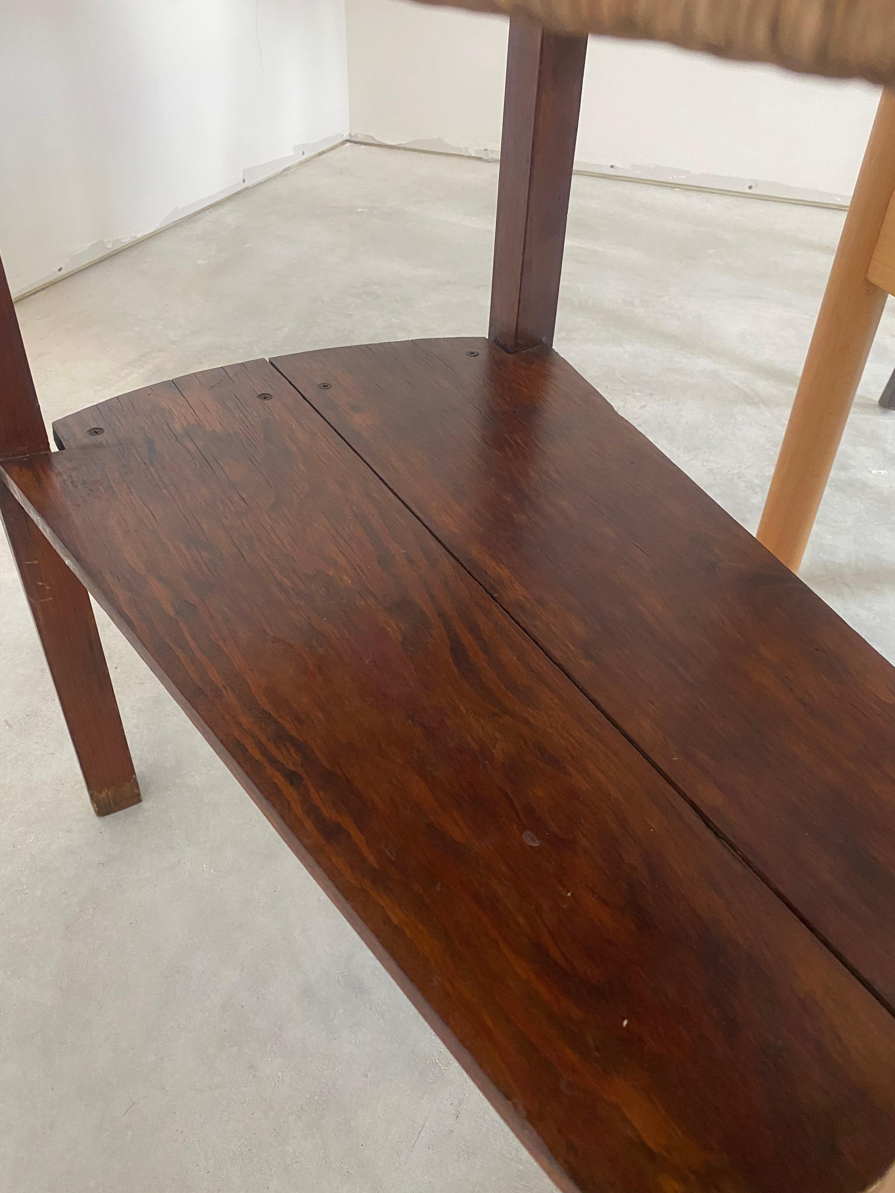 Mexican Modernist Michael Van Beuren Woven Rope Cord Triangular Table For Sale 8