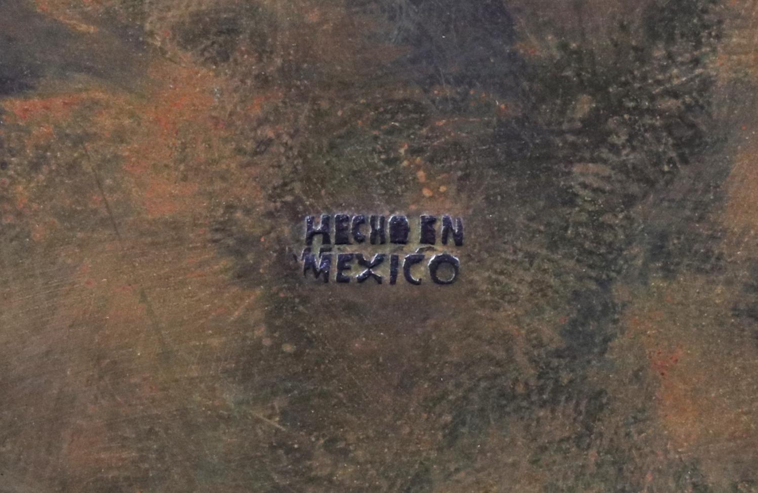 Vassoio modernista messicano in metallo misto di Los Castillo in vendita 6