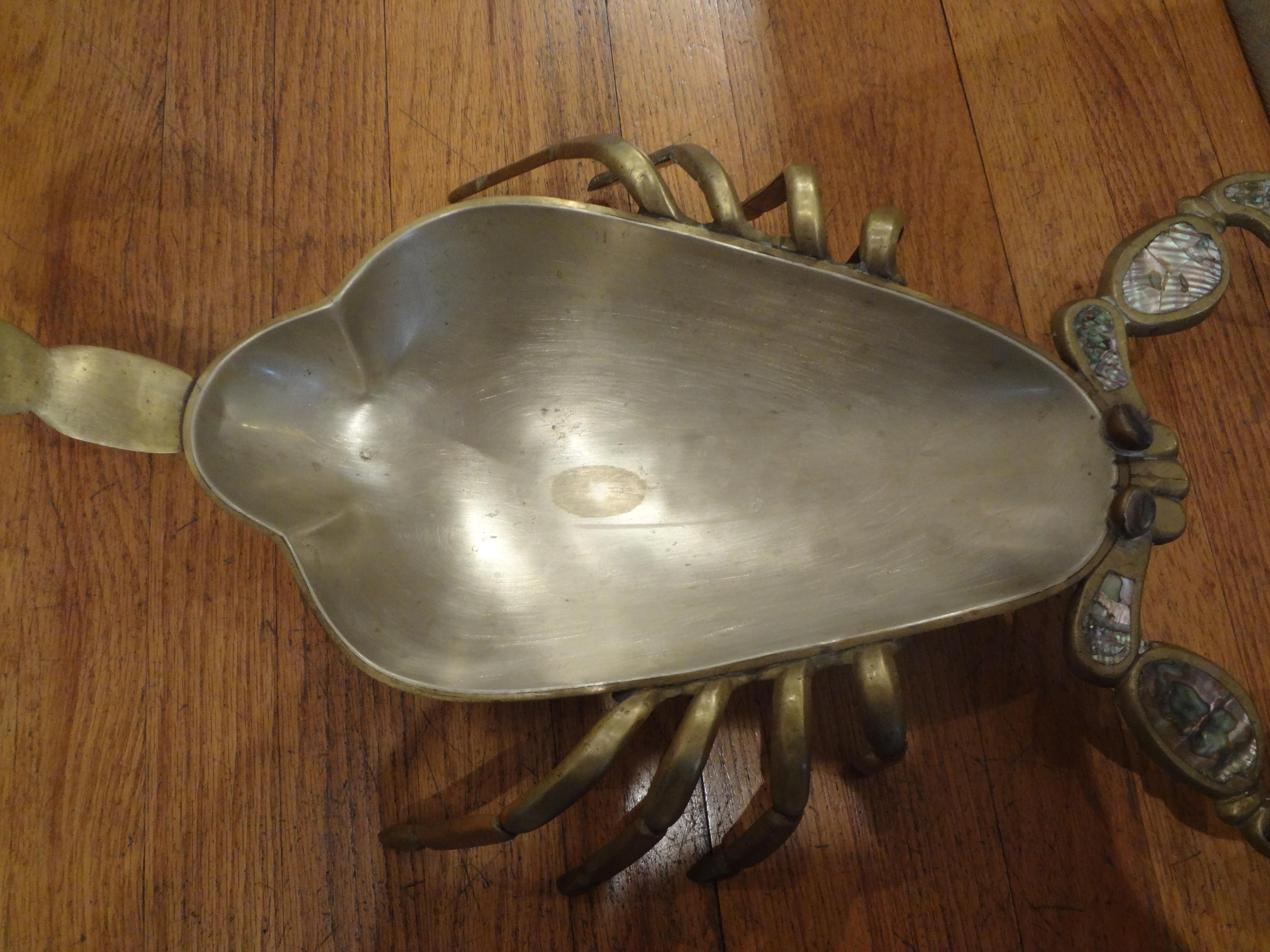 Platcorpion moderniste mexicain en métal mélangé et ormeau Bon état - En vente à Houston, TX
