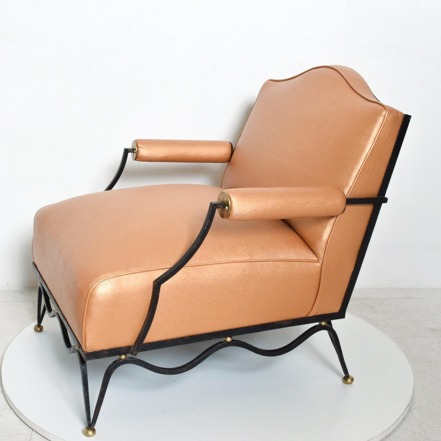 Mid-20th Century Mexican Modernist Armchairs Attributed to Arturo Pani French Neoclassical, Pair