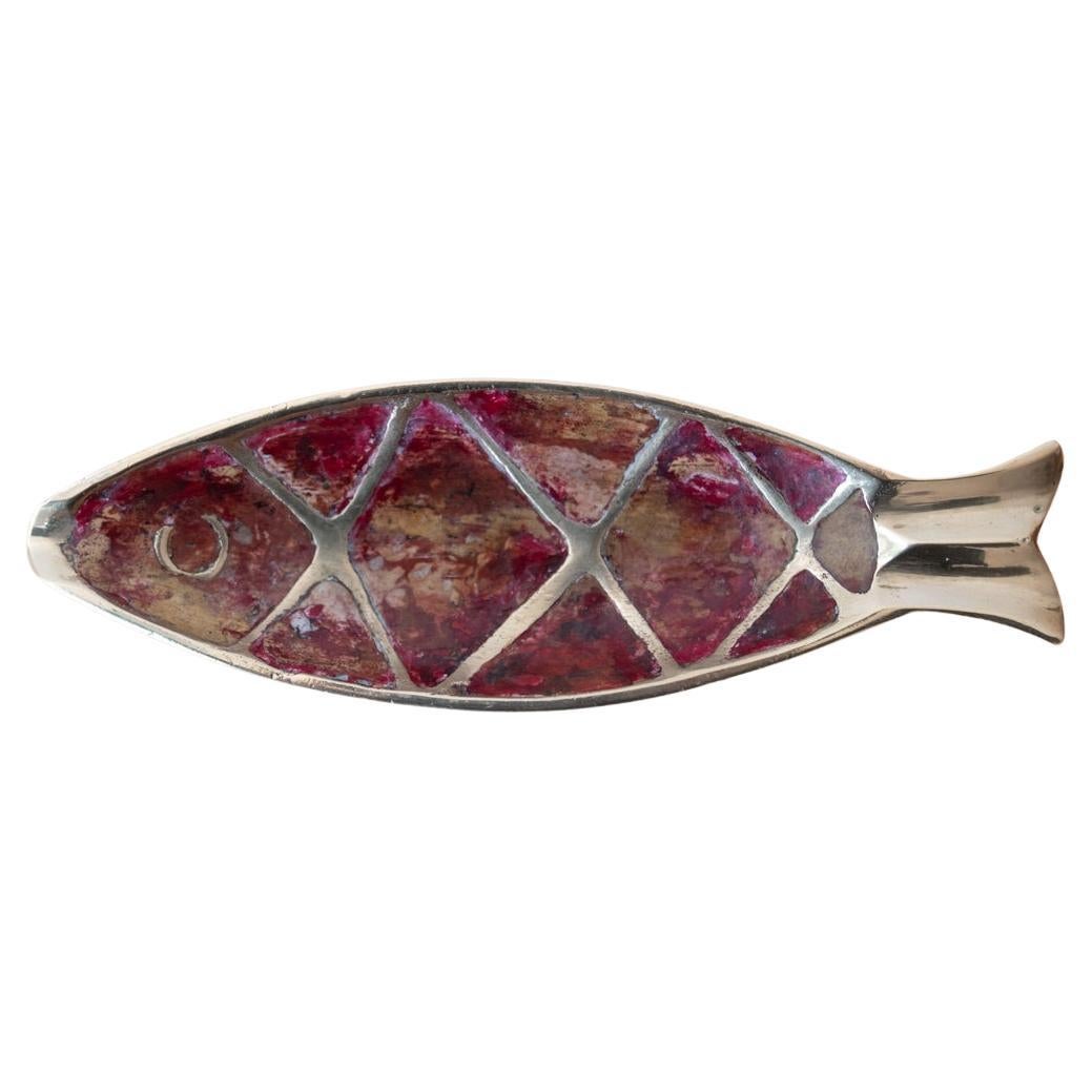 Poisson en laiton Pepe Mendoza, moderniste mexicain, années 1950 en vente