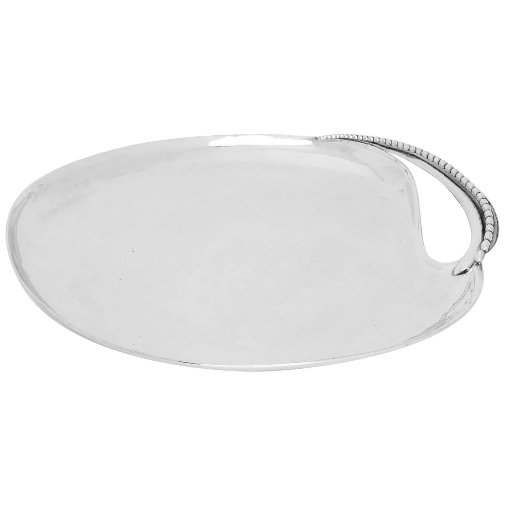 Mexican Modernist Silver Tray by Antonio Pineda