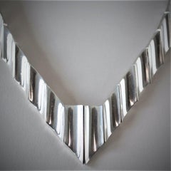 Mexican Modernist Sterling Silver Necklace