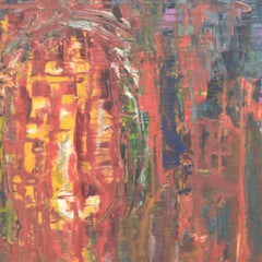 1960s Mexican Modernism Vibrant Oil Painting Abstract Original Art