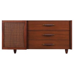 Vintage Mexican Modernist Walnut Credenza