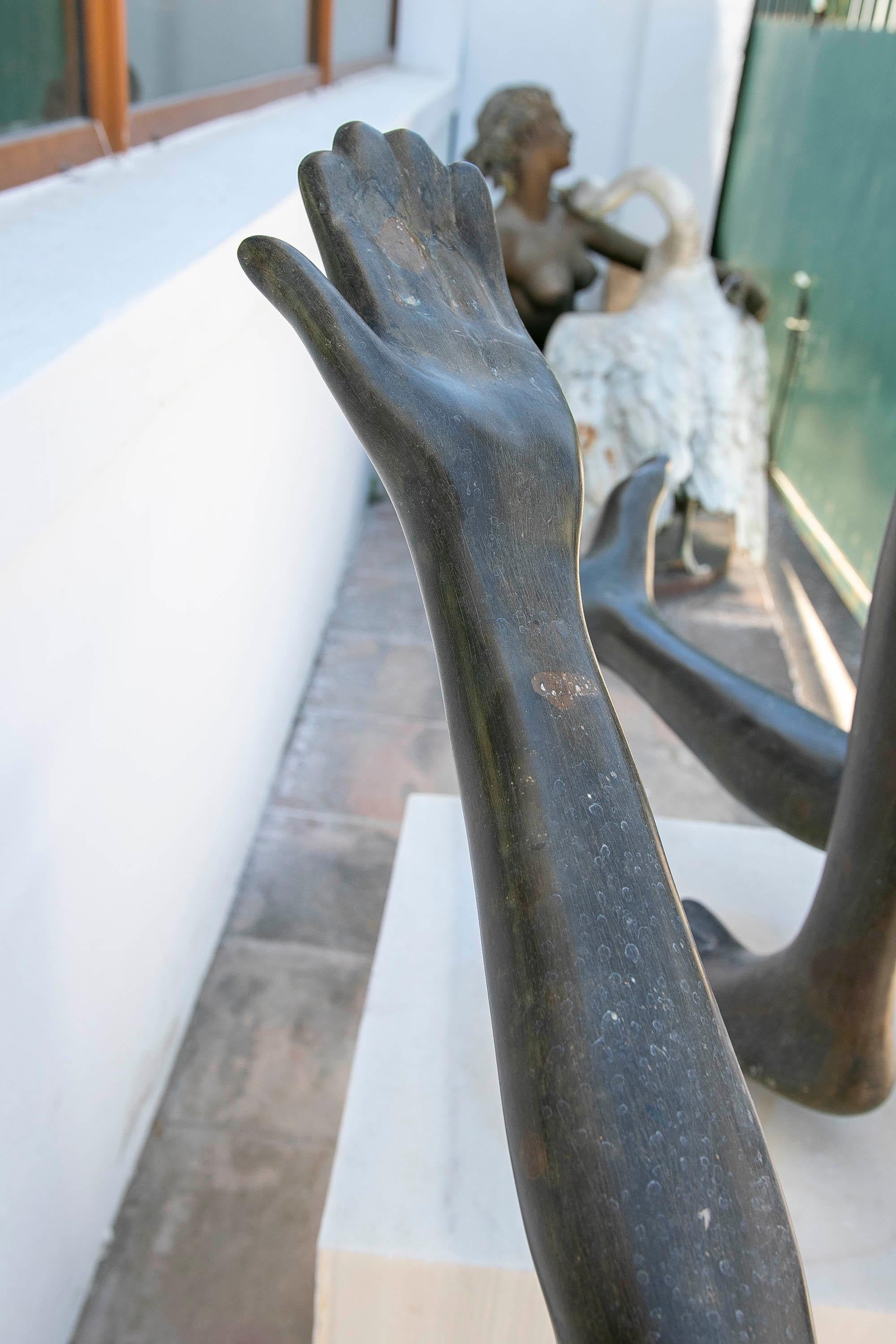 Mexican Monumental Bronze Sculpture of a Woman by the Artist Victor Salmones 8