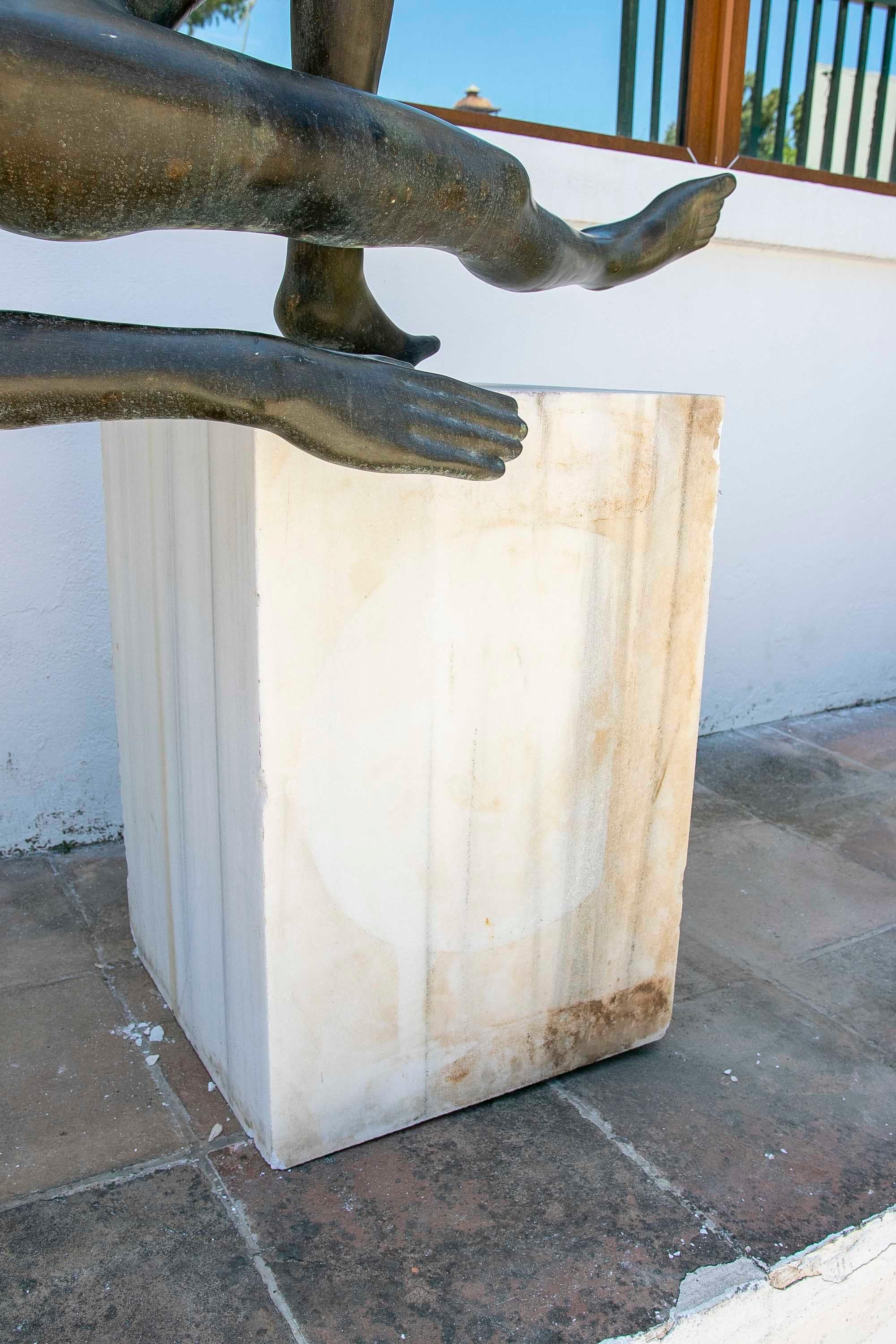 Mexican Monumental Bronze Sculpture of a Woman by the Artist Victor Salmones 15