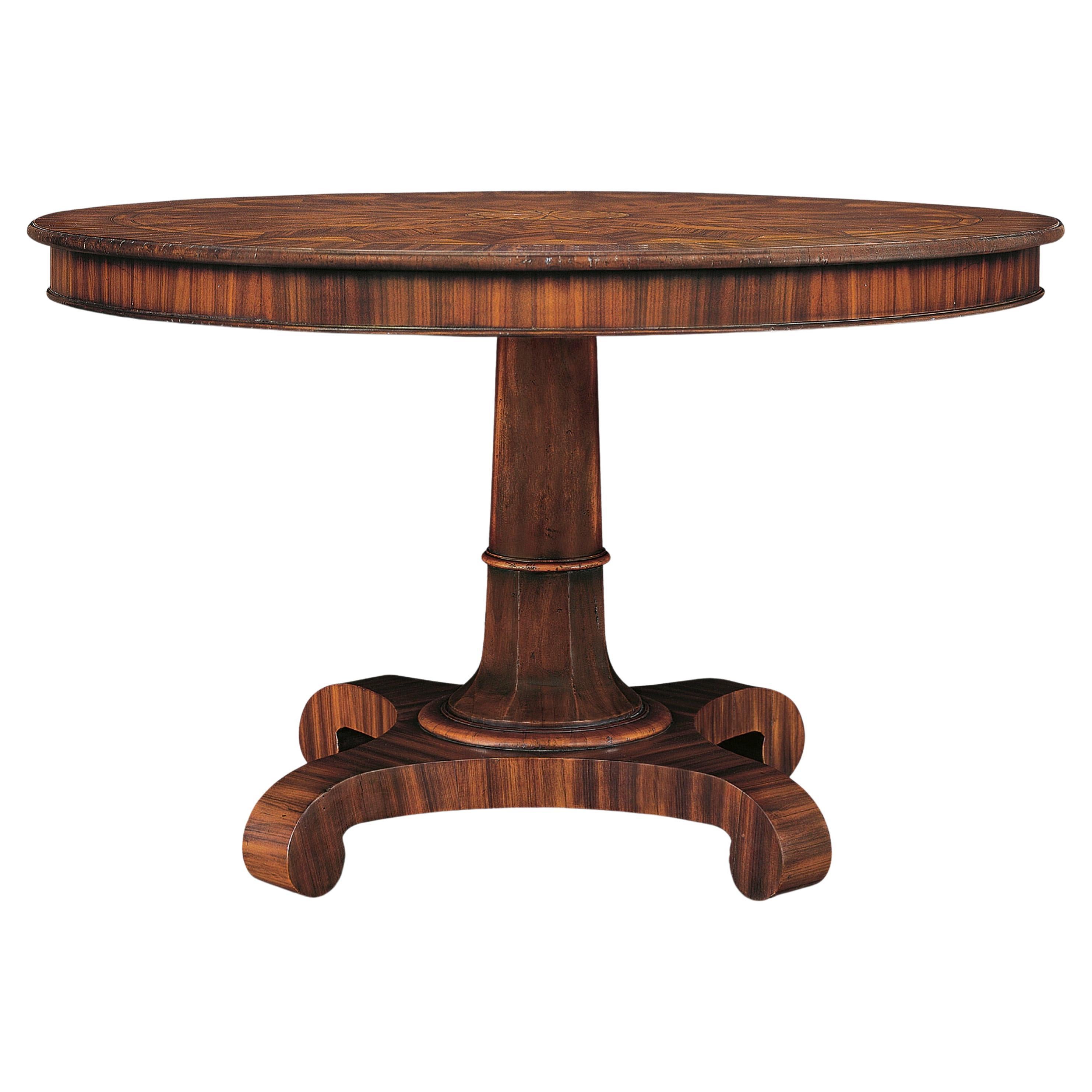 Mexican Neoclassic Table with pedestal & a star-shaped decoration on its top For Sale