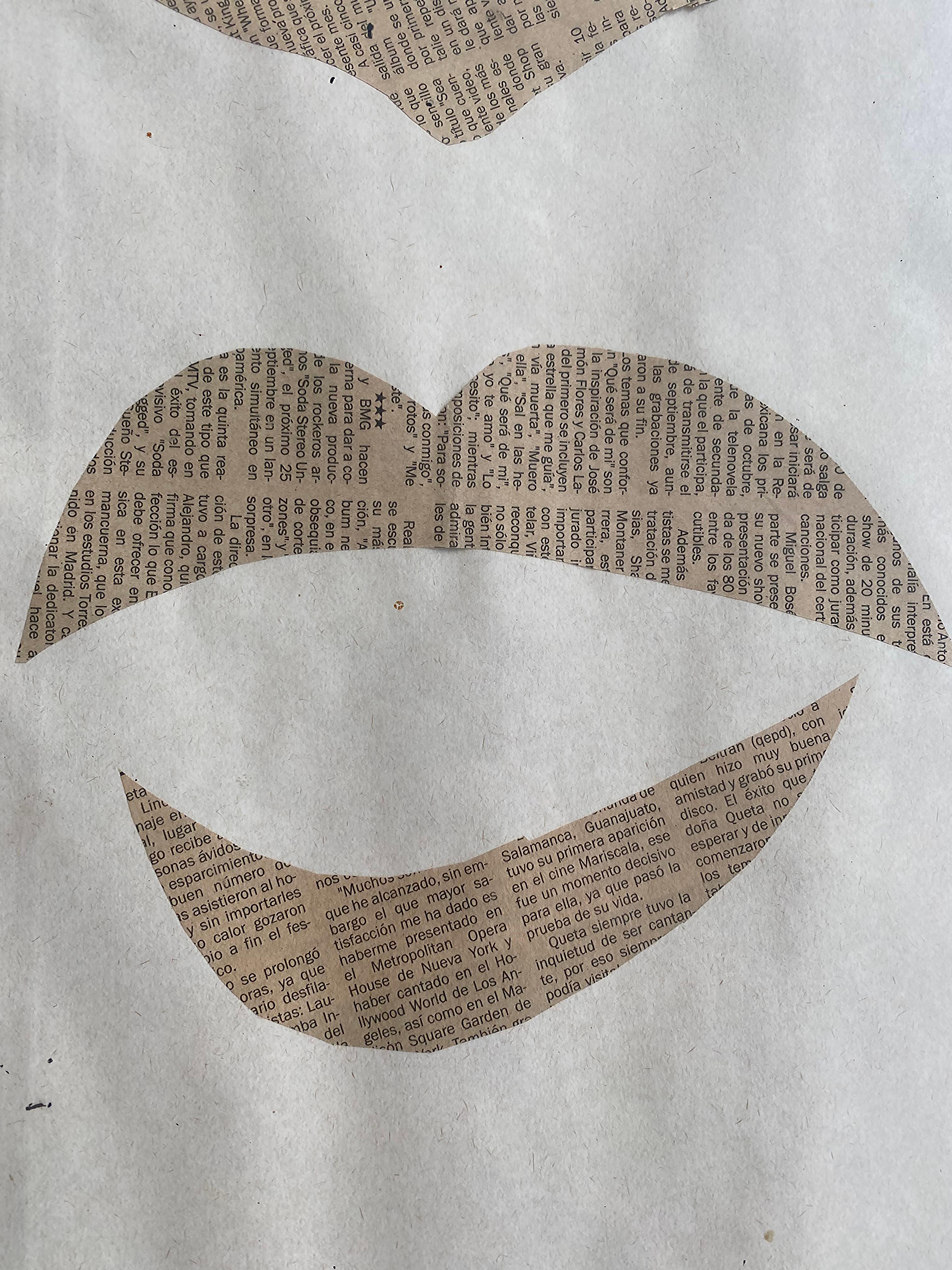 Mexikanischer Zeitungsdruck-Collage-Künstler, signiert und datiert 1996 mit dem Titel „Hombre de Letras“ (Moderne) im Angebot