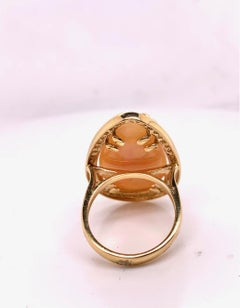 Mexican Opal Pear Cabochon Diamond Halo Ring