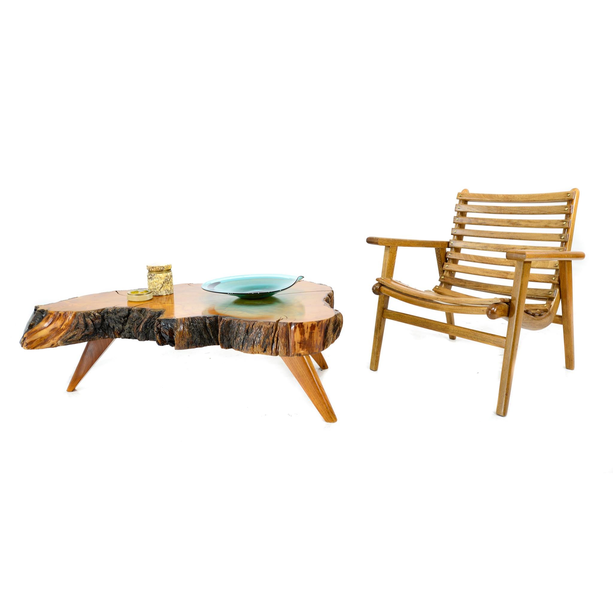 Wood Mexican Organic Coffee Table For Sale