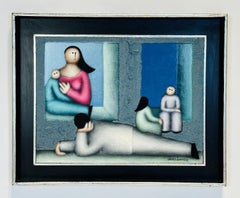 Mexican Painting by Jesus Mariano Leuus, Signed & Dated 1982