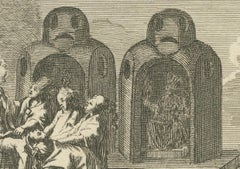 Mexican Penitence and Human Sacrifice – 1734 Engraving of Aztec Religious Rites
