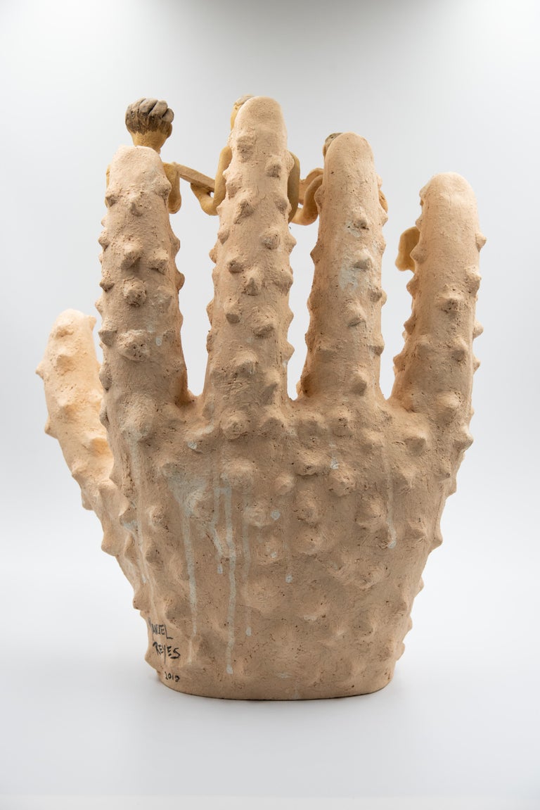 Mexican Pochote Ceramic Hand Oaxacan Clay Sculpture with Musicians at