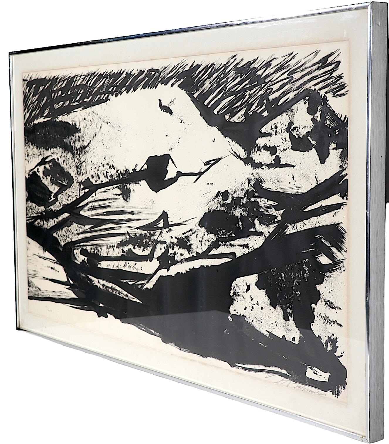 Mexican Print Framed by David Siqueliros from the Pablo Neruda Series  1950/1960 In Good Condition For Sale In New York, NY
