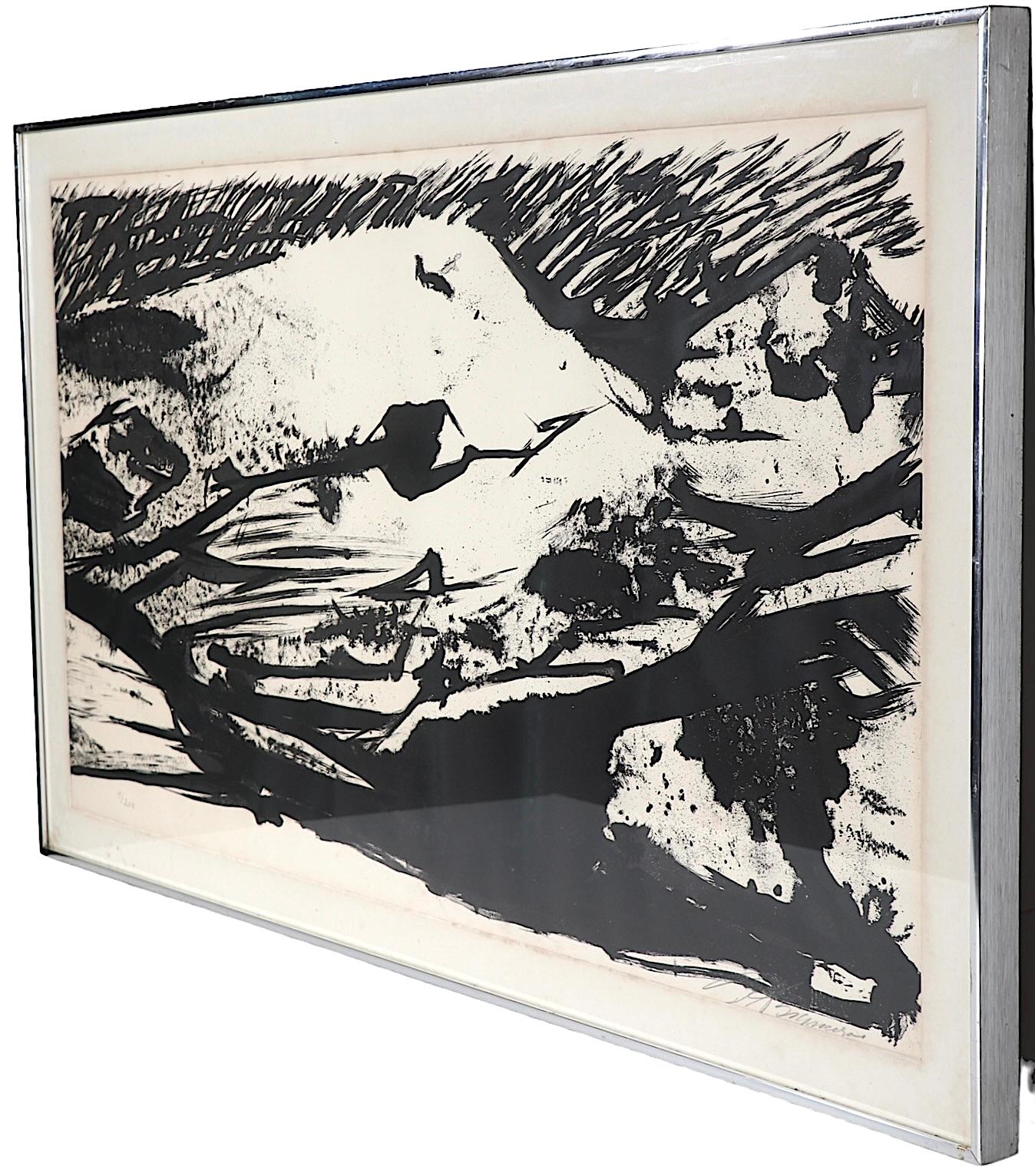 Mexican Print Framed by David Siqueliros from the Pablo Neruda Series  1950/1960 For Sale 1