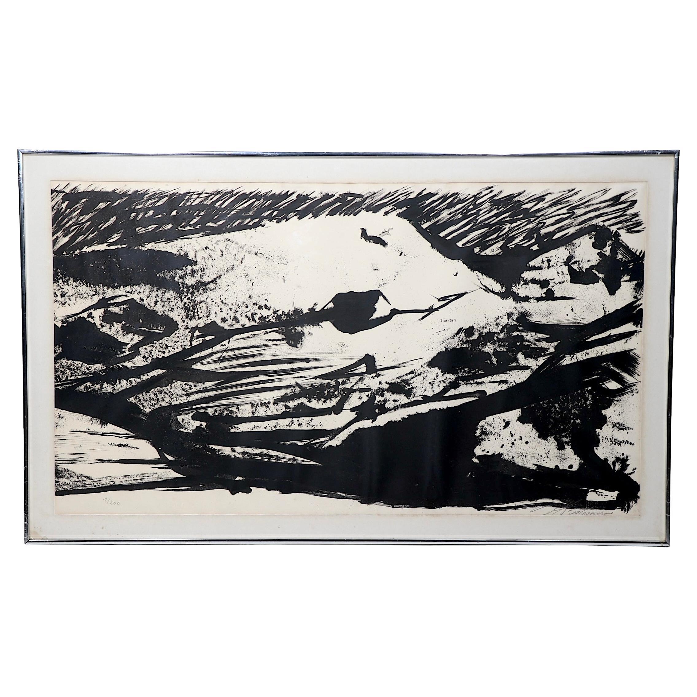 Mexican Print Framed by David Siqueliros from the Pablo Neruda Series  1950/1960 For Sale