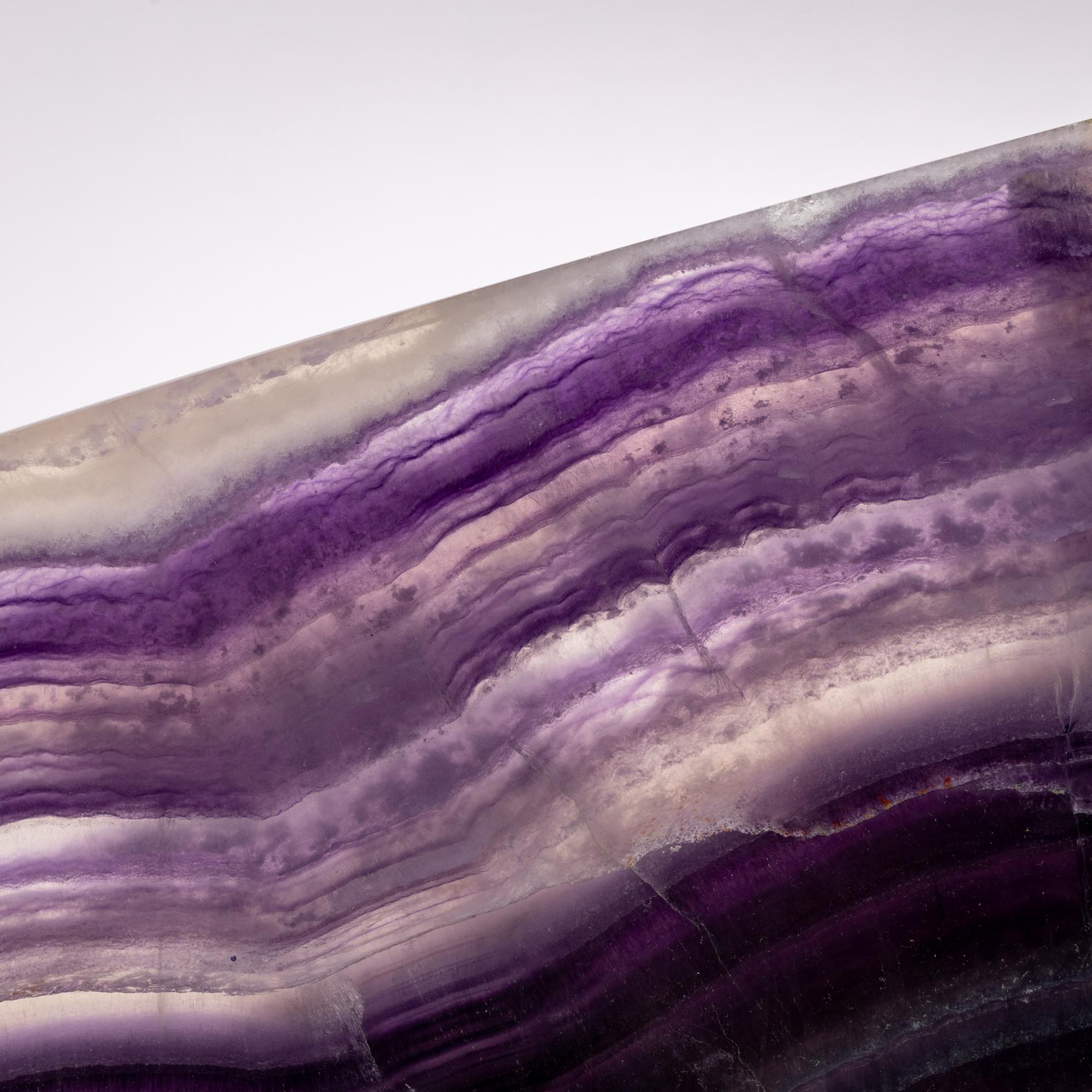 Fluorite mexicaine violette sur socle en aluminium en vente 1