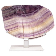 Fluorite violette mexicaine sur socle en aluminium