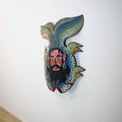 Mexican Repoussé Copper Mask, circa 1940