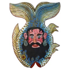 Mexican Repoussé Copper Mask, circa 1940