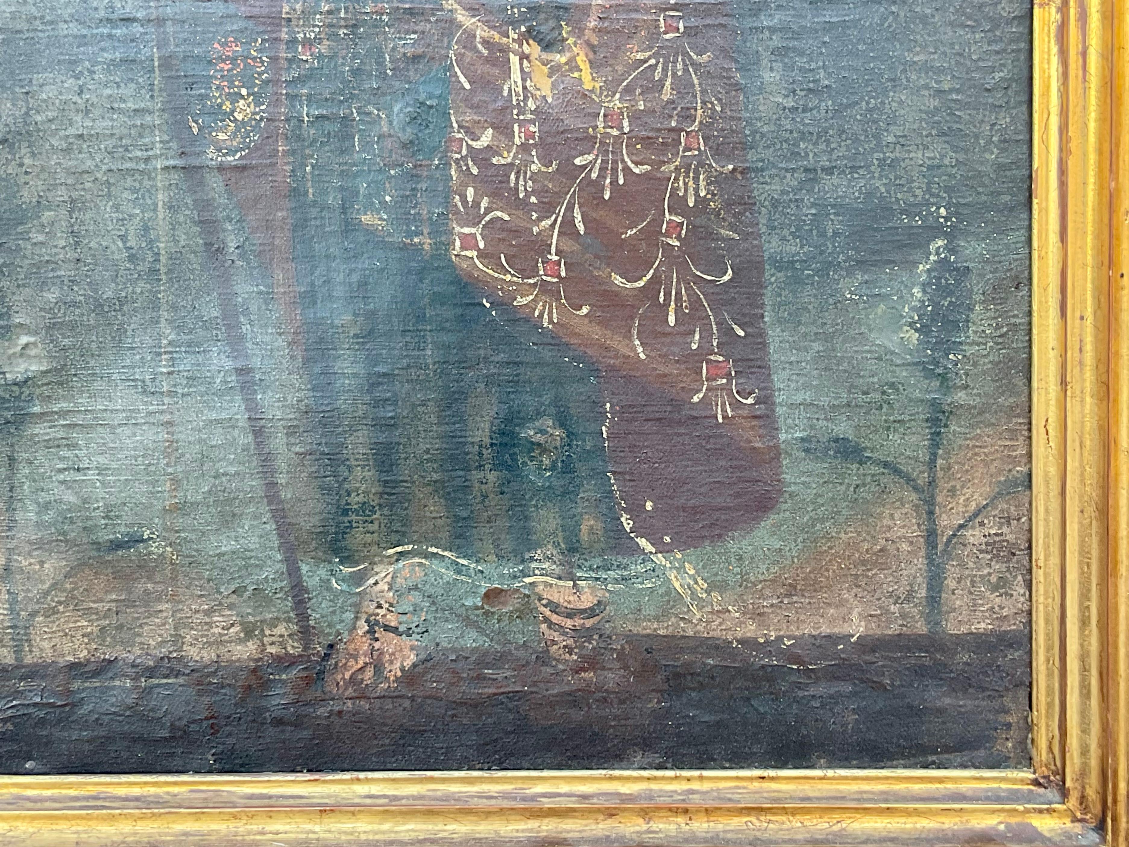 Retablo mexicano, San José y el Niño Jesús Madera dorada
