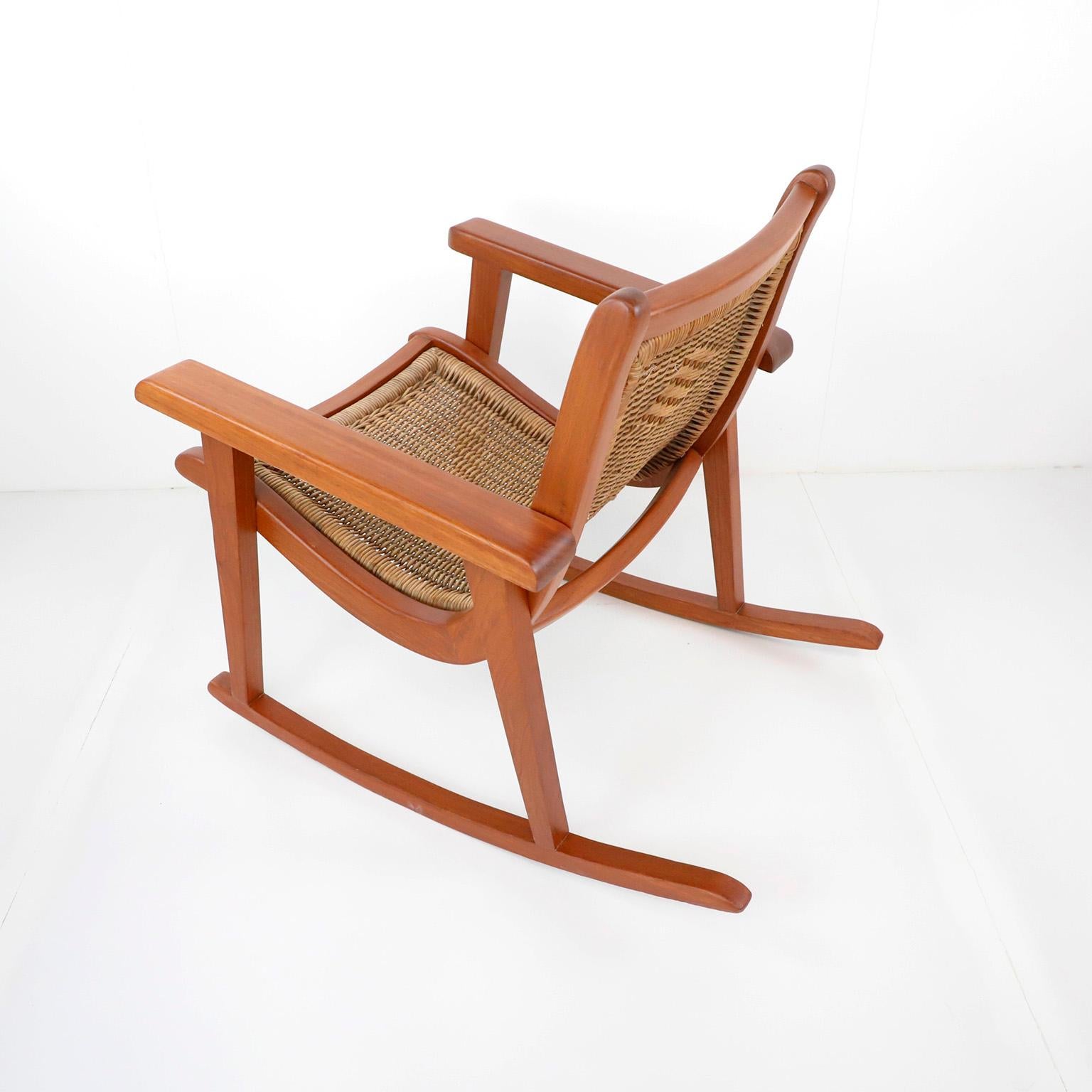 Mid-Century Modern Mexican Rocking Chair Attributed to Michael van Beuren For Sale
