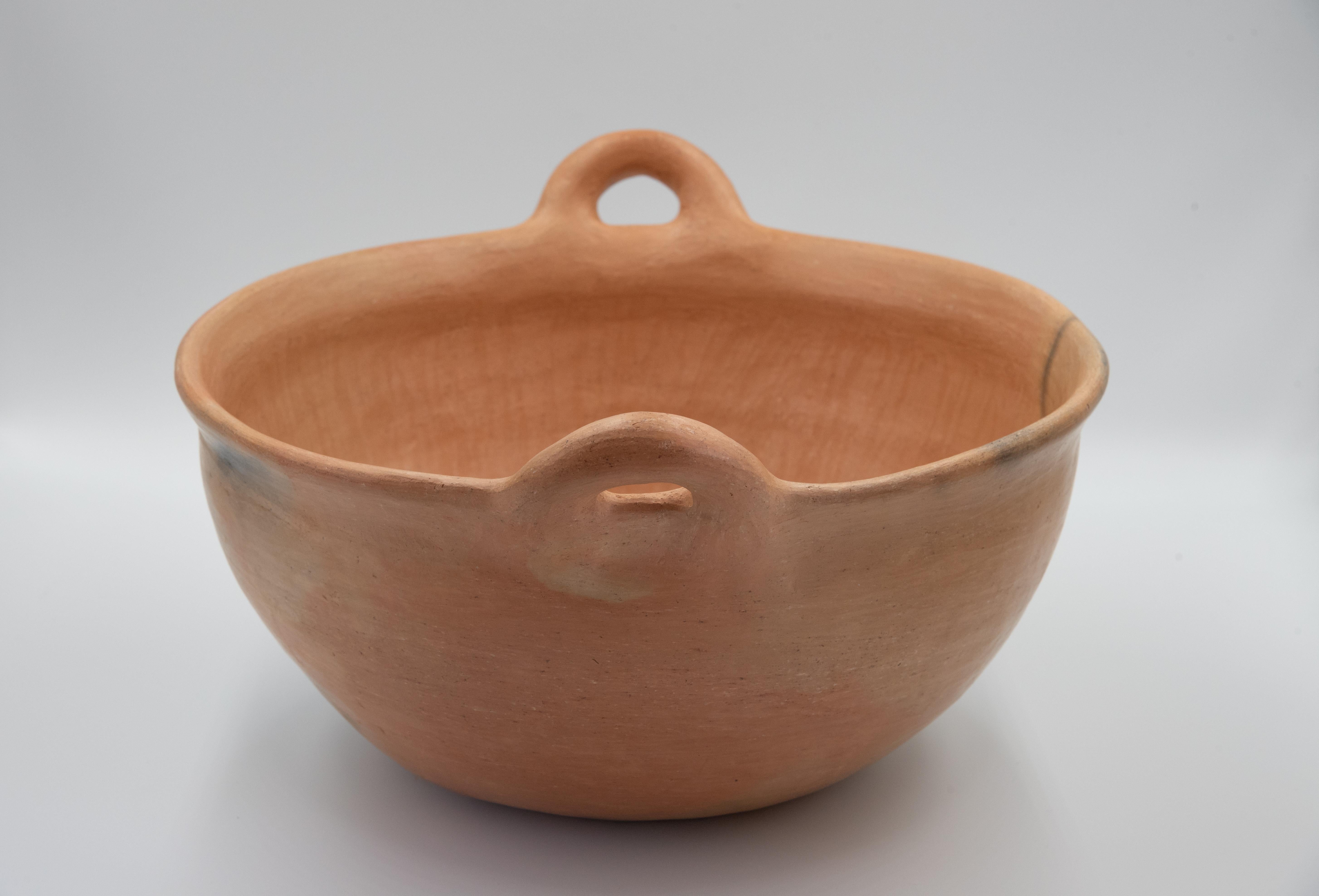 Mexican Rustic Natural Clay Folk Art Handmade Ceramic Bowl Terracota 1