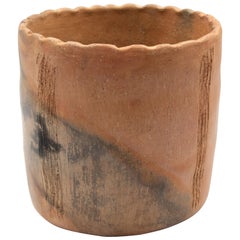 Pot en céramique mexicain rustique en argile naturelle fait à la main en terre cuite, art populaire mexicain
