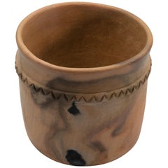 Mexican Rustic Natural Clay Folk Art Handmade Ceramic Pot Terracotta
