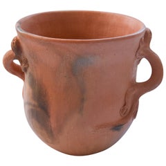 Mexican Rustic Pot Folk Art Handmade Ceramic Vessel Terracotta Oaxaca Clay