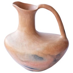 Vase à eau mexicain rustique en argile, artisanat artisanal, céramique et terre cuite d'Oaxaca