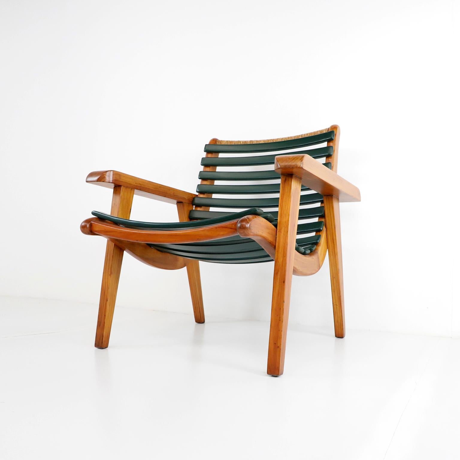 We offer this Mexican San Miguelito chair attributed to Michael Van Beuren, circa 1950 in primavera wood.