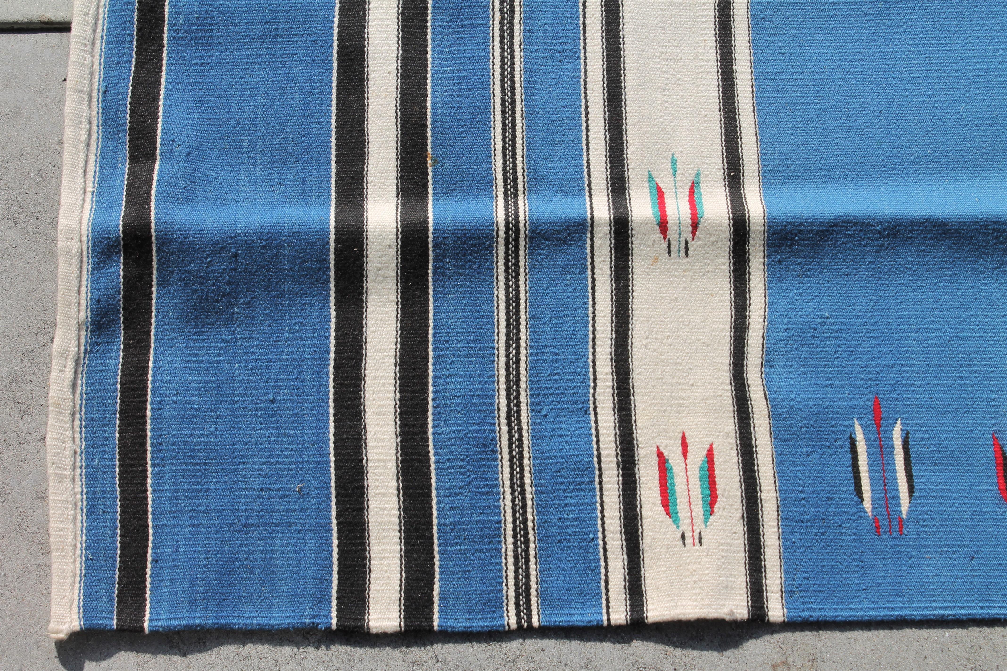 Adirondack Mexican Serape Indian Weaving For Sale