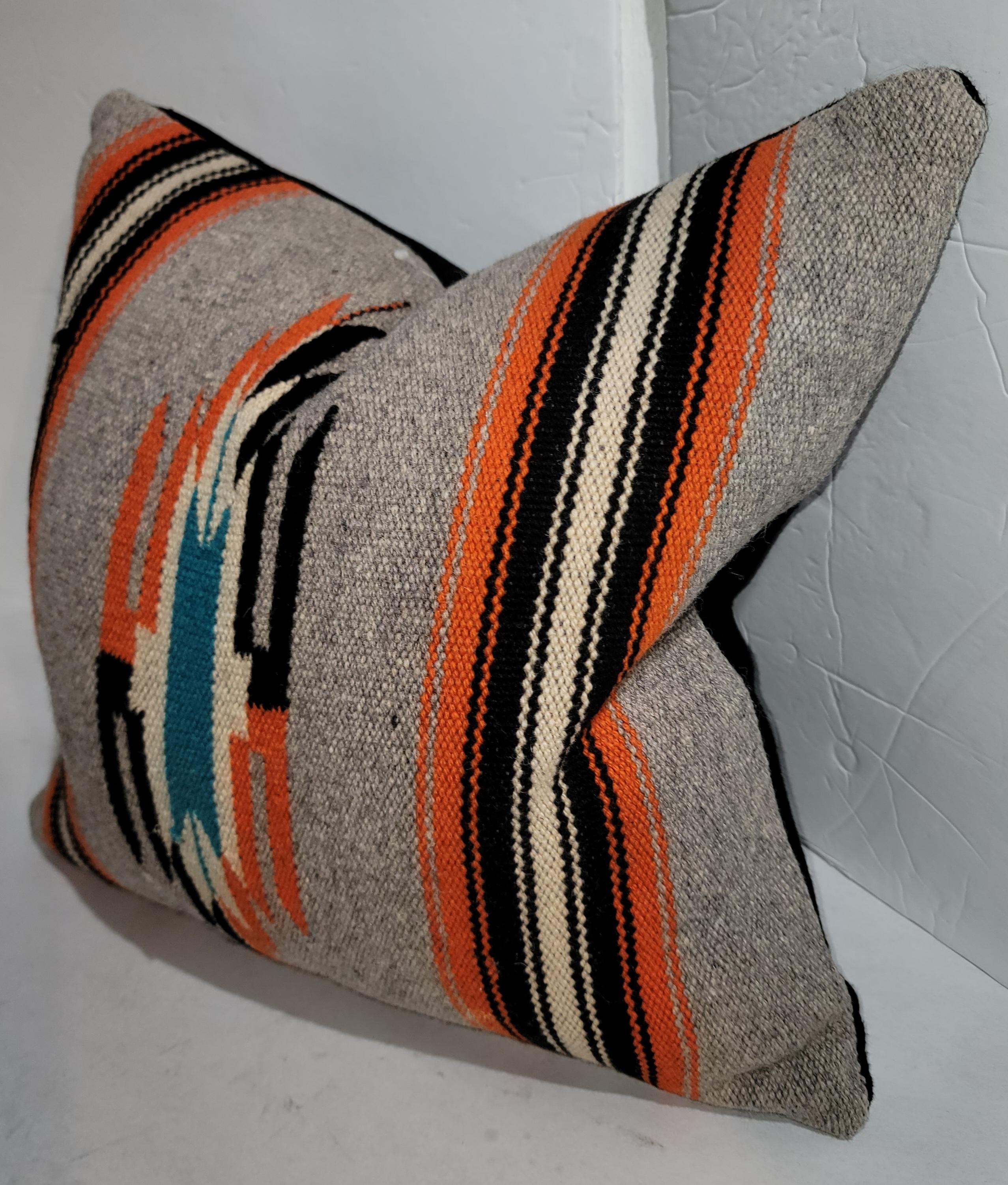 Adirondack Mexican Serape Wool Pillow For Sale