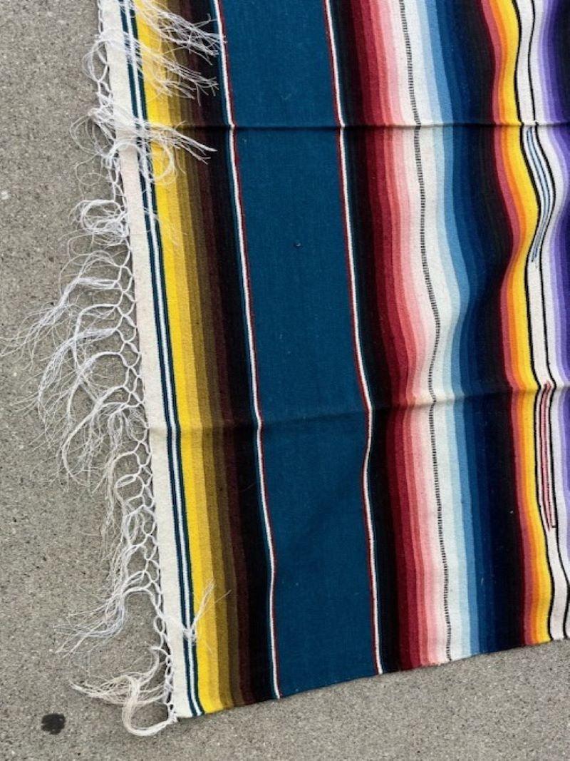 Stile Adirondack Lancio in lana Serape messicano in vendita