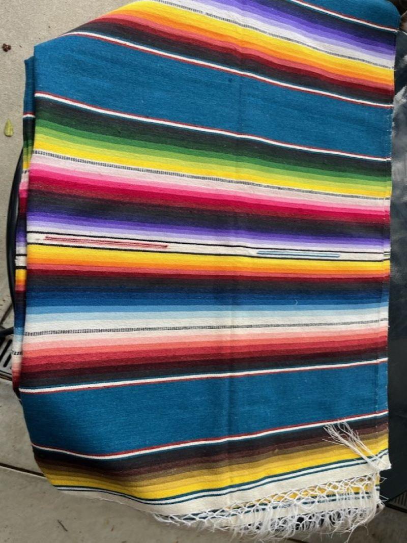 Lancio in lana Serape messicano In condizioni buone in vendita a Los Angeles, CA