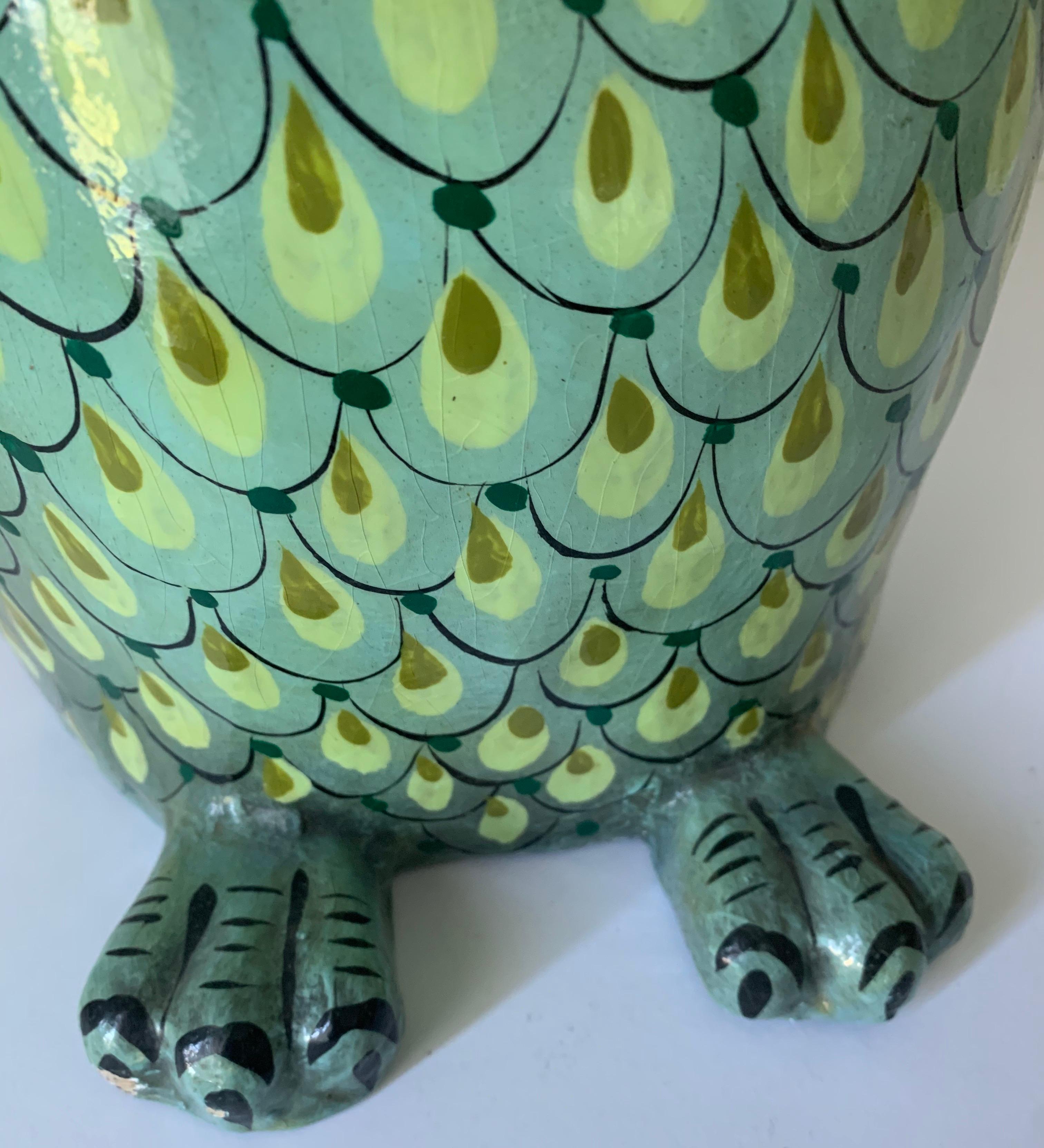 Mexican Sermel Papier Mâché Owl Sculpture 6