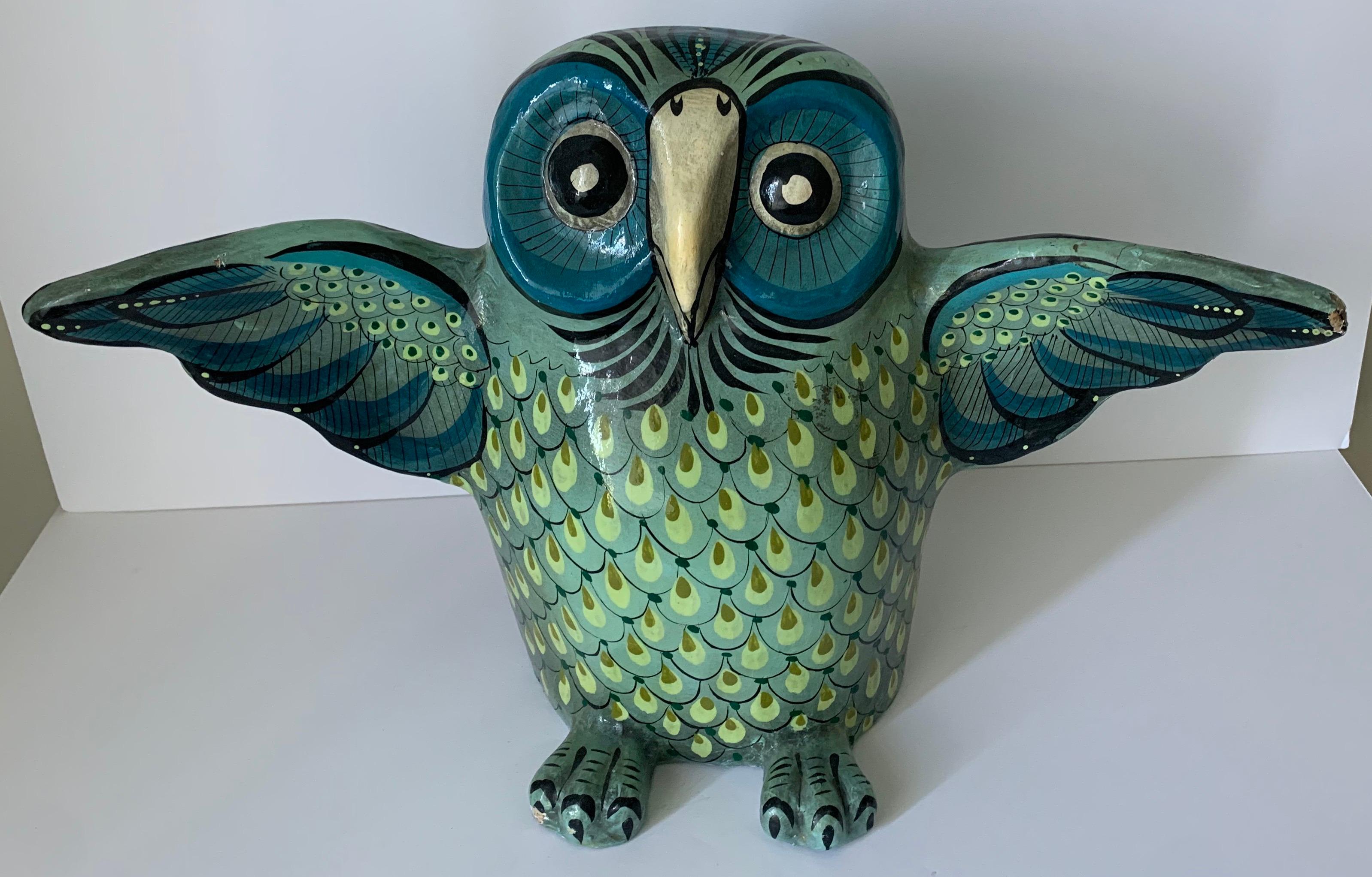 owl paper mache