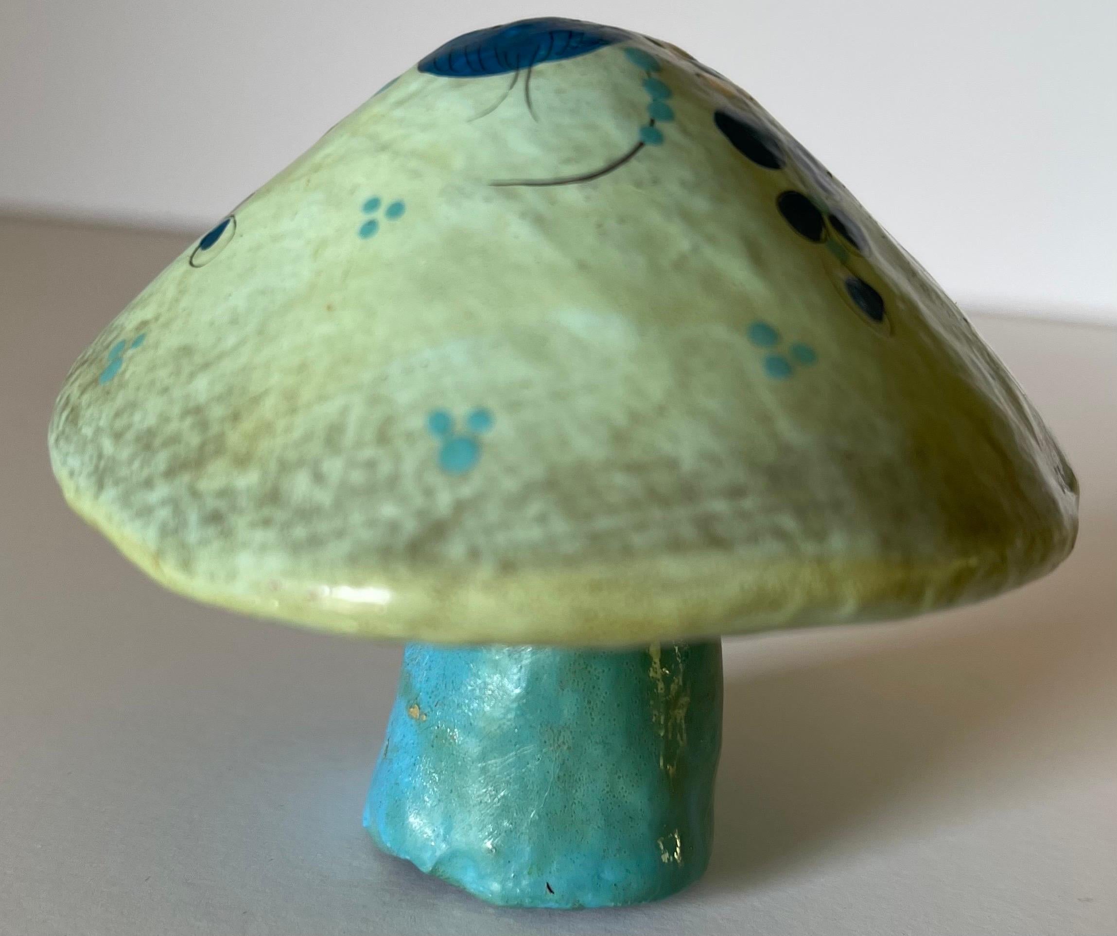 Mexican Sermel Papier Mâché Small Mushroom Sculpture For Sale 3