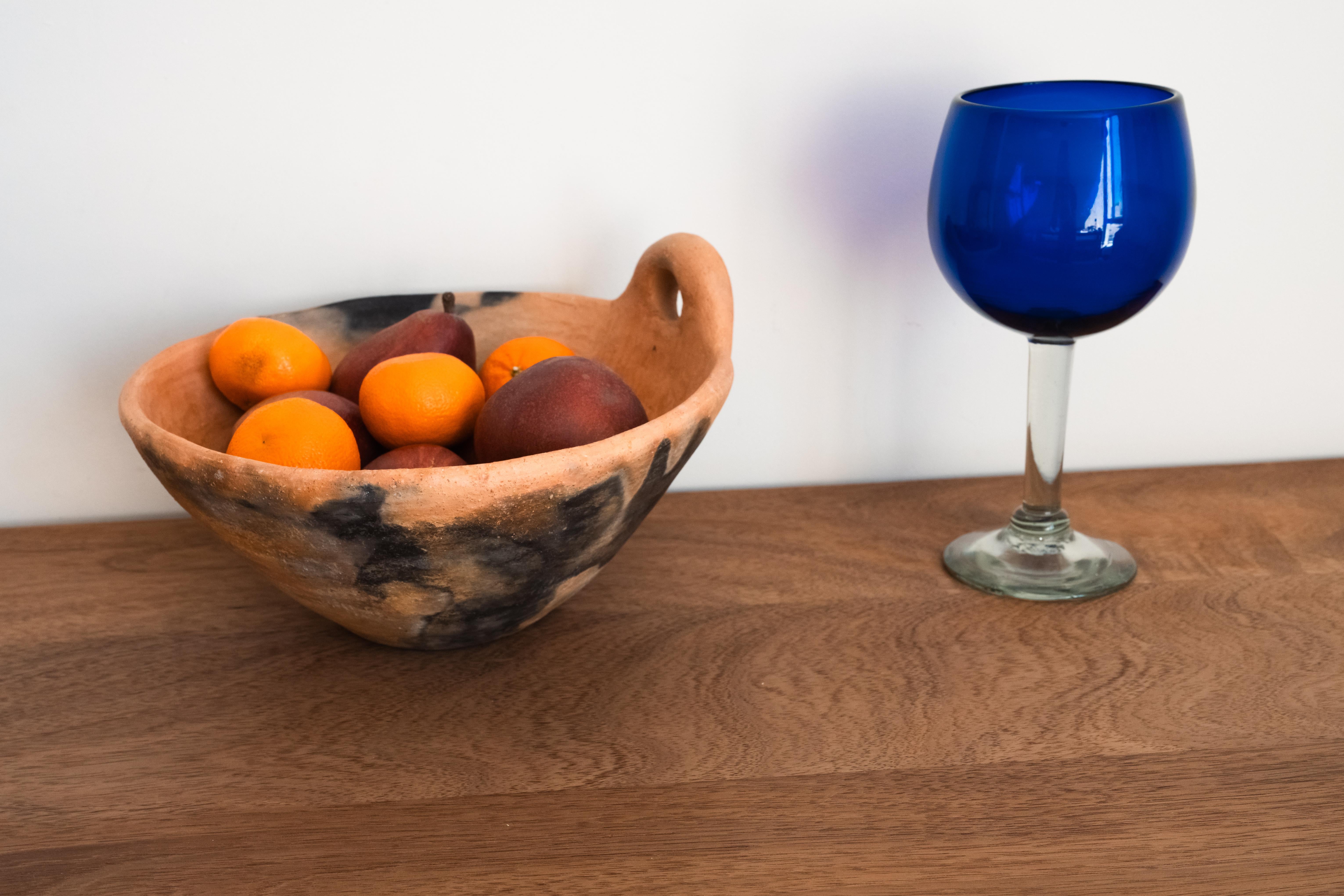 Handblown Glass Goblets Mexican Style Table Decor Cobalt Blue In New Condition For Sale In Queretaro, Queretaro