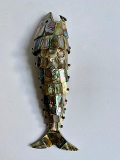 Mexican Silver and Abalone Articulated Bottle Opener