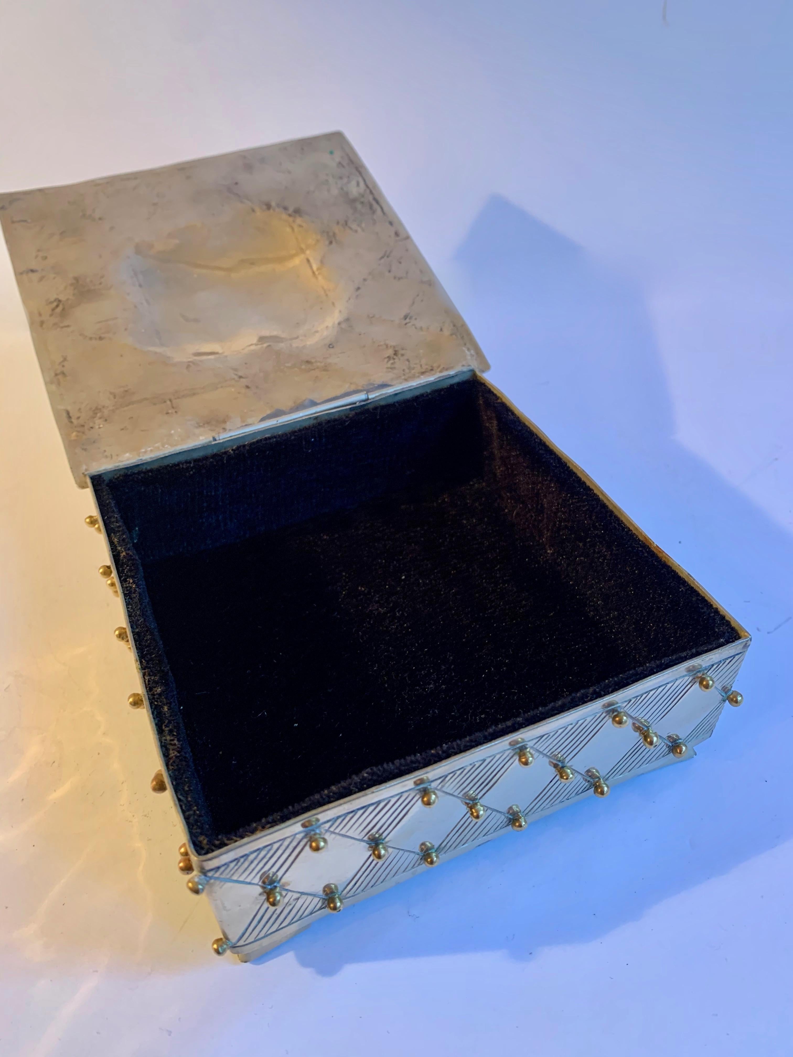 Mid-Century Modern Mexican Silver Box in the Manner of William Spratling